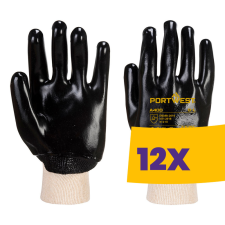 Portwest A400 Csuklóig mártott PVC kesztyű piros (Karton - 12 pár) védőkesztyű