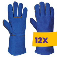 Portwest A510 Hegesztő hosszú szárú kesztyű kék (Karton - 12 pár) védőkesztyű