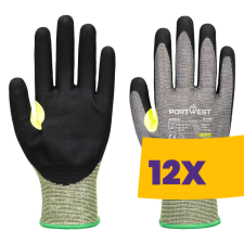 Portwest A652 Vágásbiztos nitril hab bevonatos munkakesztyű szürke (Karton - 12 pár) védőkesztyű