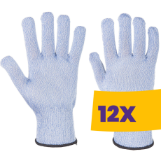 Portwest A655 Vágásbiztos élelmiszeripari kesztyű, Cut 5 kék (Karton - 12 pár)