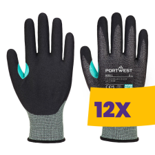 Portwest A661 VHR18 Vágásbiztos nitril munkavédelmi kesztyű fekete (Karton - 12 pár) védőkesztyű