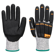 Portwest A718 Impact C13 Nitrilhab Védőkesztyű (szürke/fekete, 10/XL) védőkesztyű
