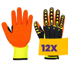 Portwest A721 Anti Impact védőkesztyű sárga (Karton - 12 pár)