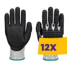 Portwest A723 TPV Impact Cut vágásbiztos kesztyű szürke (Karton - 12 pár) védőkesztyű