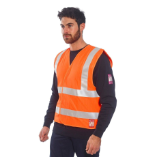 Portwest Antisztatikus HiVis égésgátló védőmellény, FR71, PORTWEST L Narancs