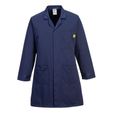 Portwest AS10 Antisztatikus ESD köpeny (NAVY, XXL) munkaruha