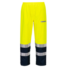 Portwest Bizflame Rain+ Hi-Vis Light Arc nadrág Yellow/Navy M munkaruha