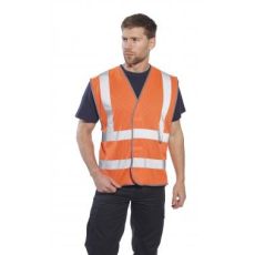 Portwest C370 - MeshAir mellény fekete betétekkel - narancs