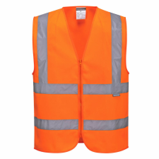 Portwest C375 Hi-Vis zippzáras mellény narancs színben láthatósági ruházat