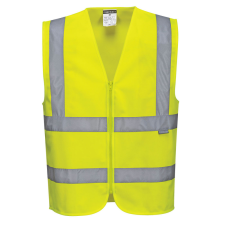 Portwest C375YERXXXL Portwest Hi-Vis cipzáras mellény munkaruha