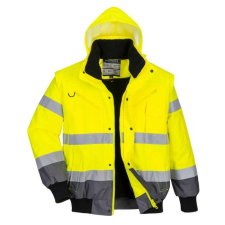 Portwest C465 Hi-Vis 3 az 1-ben kontrasztos bomber dzseki munkaruha