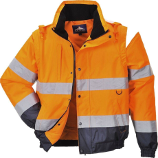 Portwest -C468 2 az 1-ben fényvisszaverő biztonsági kabát, narancssárga 4XL