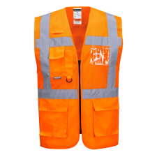 Portwest C496 Madrid Jól láthatósági vezetői mellény (narancs, XXL) láthatósági ruházat