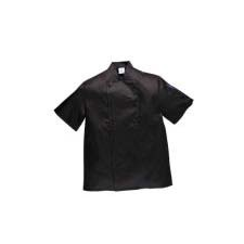 Portwest (C734) Kent szakácskabát fekete férfi kabát, dzseki