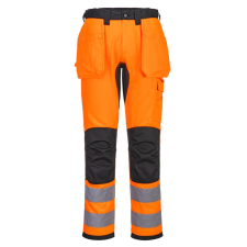 Portwest CD889 WX2 Eco Hi-Vis lengőzsebes nadrág narancs-fekete láthatósági ruházat