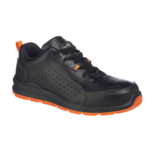 Portwest Compositelite perforált biztonsági Trainer S1P Black/Orange 38 munkavédelmi cipő