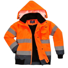 Portwest Contrast Bomber Hi-Vis védőkabát - C465 S kék és narancs láthatósági ruházat