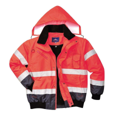 Portwest Contrast Bomber Hi-Vis védőkabát - C465 XXXL kék és piros
