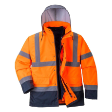 Portwest Contrast Traffic Hi-Vis 4 az 1-ben védőkabát-S471 S narancs