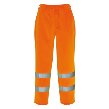 Portwest Derékvédő nadrág, polipamut, Hi-Vis Portwest-E041 S narancs láthatósági ruházat