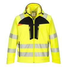 Portwest DX475 DX4 Hi-Vis Softshell dzseki sárga-fekete láthatósági ruházat