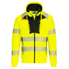Portwest DX484 DX4 Hi-Vis cipzáras kapucnis pulóver