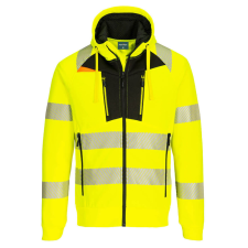 Portwest DX484 DX4 Hi-Vis kapucnis pulóver sárga-fekete láthatósági ruházat