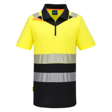 Portwest DX4 Hi-Vis cipzáros Class 1 póló S/S munkaruha