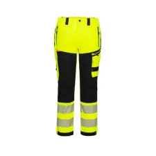 Portwest DX4 Hi-Vis eső nadrág Yellow/Black 28 láthatósági ruházat