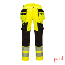 Portwest DX4 Hi-Vis nadrág lezippzározható lengőzsebbel munkaruha