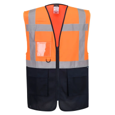 Portwest ES076ONRL Portwest ES1 Essential Hi-Vis kontraszt cipzáras vezetői mellény láthatósági ruházat