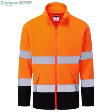Portwest ES1 Essential Hi-Vis kéttónusú polár - Narancs/Navy láthatósági ruházat