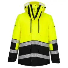 Portwest EV4 Jól láthatósági expedíciós parka télikabát, sárga/fekete, S láthatósági ruházat