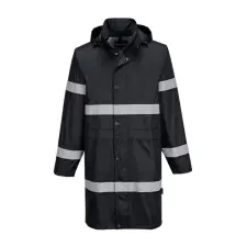 Portwest F437 Iona hosszú fekete PVC esőkabát 100 cm munkaruha