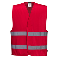 Portwest F474 Iona jól láthatósági mellény (PIROS, L/XL) láthatósági ruházat