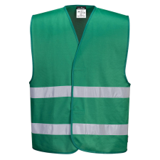 Portwest F474 Iona jól láthatósági mellény (ÜVEGZÖLD, 4XL/5XL) láthatósági ruházat
