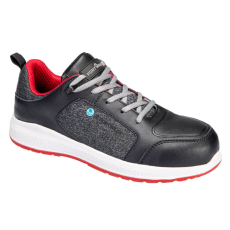 Portwest FC07 FX2 Eco Composite Trainer Védőcipő S3S SR (fekete/piros, 40)
