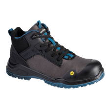 Portwest FE01 Bevel Composite Védőbakancs (45) S3S ESD SR FO (fekete/tengerzöld) munkavédelmi cipő