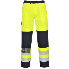 Portwest FR62 Bizflame Hi-Vis lángálló multi-norm nadrág sárga-tengerészkék