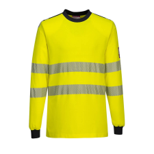 Portwest FR701 WX3 Lángálló Hi-Vis póló (sárga/tengerészkék, S) láthatósági ruházat