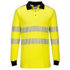 Portwest FR702 WX3 LÁNGÁLLÓ HI-VIS PÓLÓING (sárga/fekete, M) láthatósági ruházat