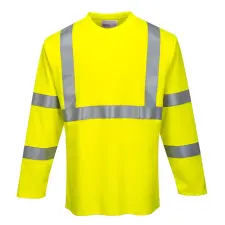 Portwest FR Modaflame Hi-Vis hosszú ujjú póló sárga M munkaruha