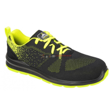 Portwest FT25 Steelite Aire Trainer Védőcipő (46) S1P (fekete/zöld) munkavédelmi cipő
