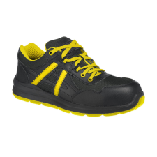 Portwest FT60 Mersey Védőcipő S1P SRC (fekete/sárga, 45) munkavédelmi cipő