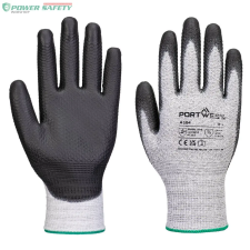 Portwest Grip 13 PU gyémántkötésű kesztyű (12 pár) - Szürke/Fekete védőkesztyű