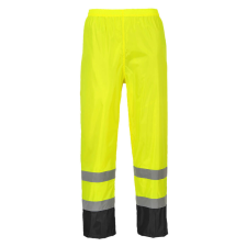 Portwest H444 Hi-Vis Classic Contrast Esőnadrág (sárga/fekete, XL) láthatósági ruházat