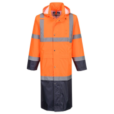 Portwest H446 Hi-Vis esőkabát (122 cm) narancs-tengerészkék láthatósági ruházat