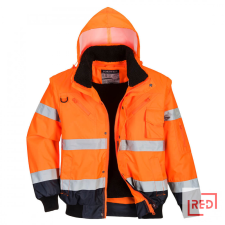 Portwest Hi-Vis 3 az 1-ben kontrasztos bomber dzseki láthatósági ruházat