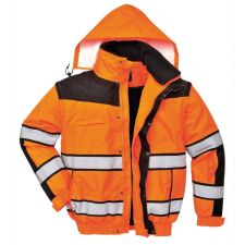 Portwest Hi-Vis Classic Bomber dzseki (narancs/fekete, XXL) láthatósági ruházat