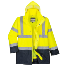 Portwest Hi-Vis Executive 5 az 1-ben kabát Yellow/Navy 5XL láthatósági ruházat